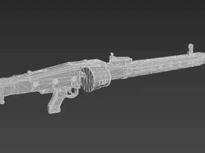 MG42 - German WW2 Weapon Low-poly 3D model
