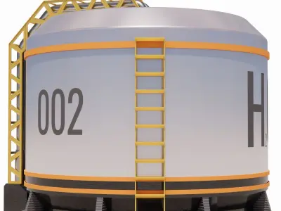 Sci fi Water Tank 002 3D model