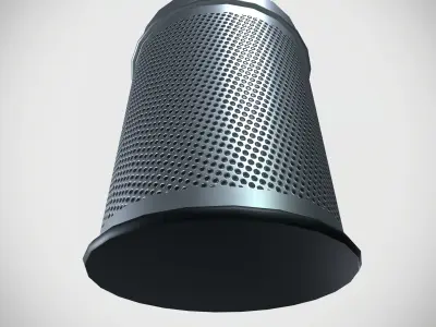 Office Dustbin Low-poly 3D model