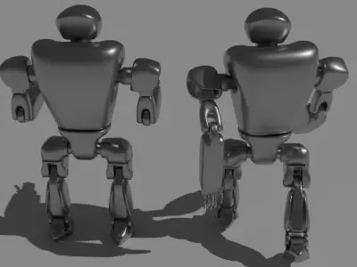 Simple Rigged Robot Low-poly 3D model