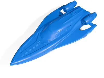 Sci-fi speeder boat 3 3D print model