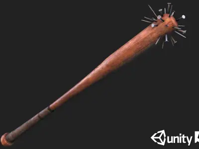 Modded Baseball Bats Vol 1 Low-poly 3D model