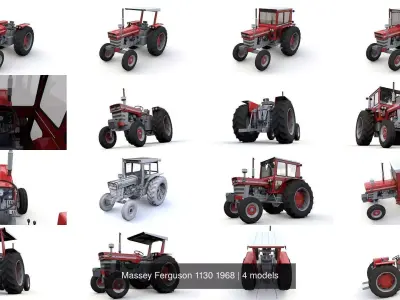 Massey Ferguson 1130 1968 3D Model Pack