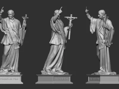 Vincent de Paul 3D print model purchase