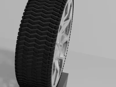 Car Tire 3D model Textured