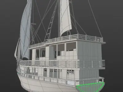 pinisi boat 3D model