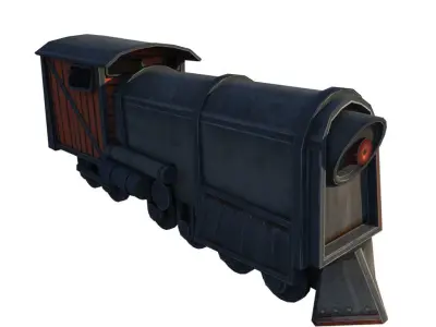 Low Poly Game Ready Train old Low-poly 3D model
