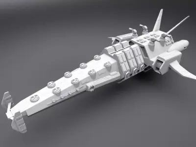 Missile Battery Ship Scale model 3D print model
