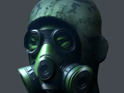 Helmet 3d model military combat Military Low-poly Low-poly 3D model 26