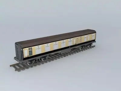 Eco Rail Track 1st Class Carriage,DummyOld Steam Days Free 3D model