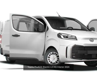 Toyota ProACE Electric Van HQ Interior 2025 3D Model Pack