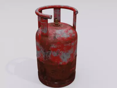 Half-Rusted Gas Cylinder 3D model