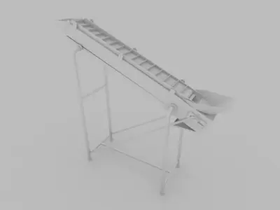 Plastic Modular Belt Elevator Low-poly 3D model