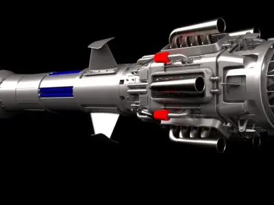 SciFi Missile 3D model