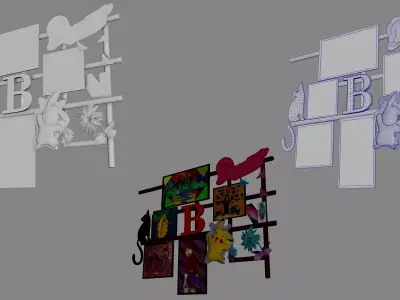 Wall Accessories Free low-poly 3D model