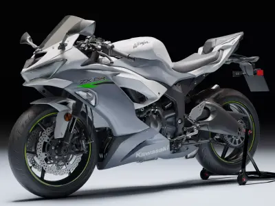 Kawasaki Ninja ZX 6R 2020 Low-poly 3D model