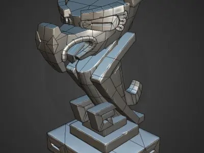 Bird Statue Low-poly 3D model purchase