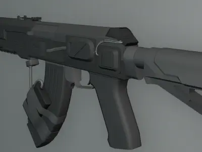 futuristic ak-47 Free low-poly 3D model