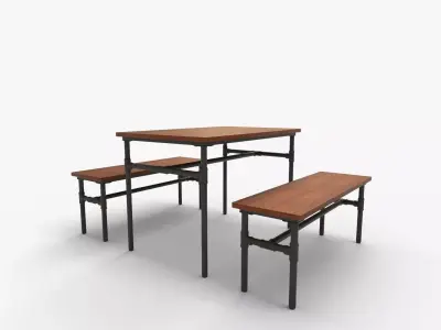 Julian Bowen Carnegie Dining Table 3D model