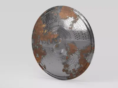 Medieval Metal Shield - Game Ready - 3D Print Ready Low-poly 3D model