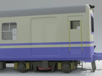 Hyderabad MMTS Low-poly 3D model