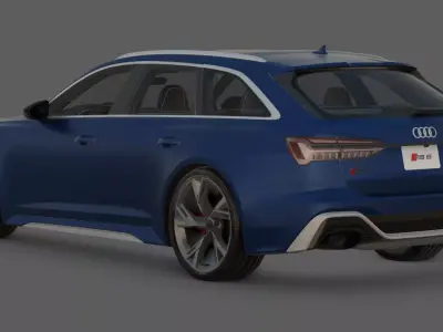 2020 Audi RS6 Avant 3D Model  Super Wagon Performance 3D model