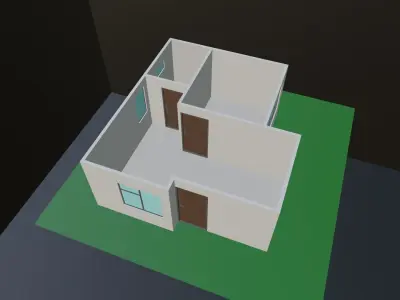 House 1 BedRoom Low-poly 3D model