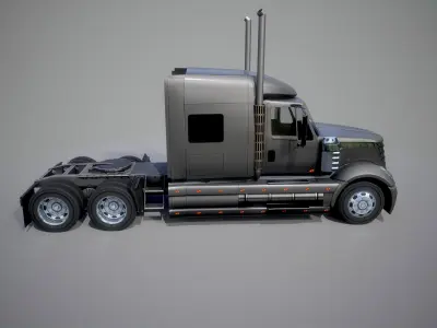 American Truck 2 and upgrades - Mobile Asset Low-poly 3D model