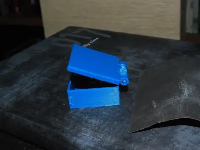 Printable box with hinges - one part only 3D print model