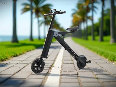  Light Folding Urban E-Bike Black 
