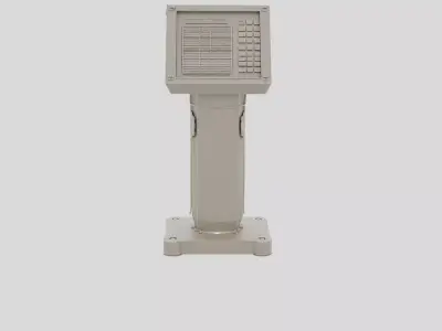 Industrial Factory Machine Control Pedestal for 3D print Low-poly 3D model