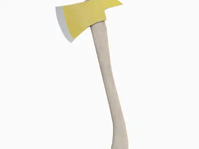 Fire Axe 02 Low-poly 3D model