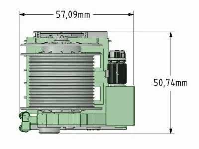 Large winch for vessel  Typ A 3D print model