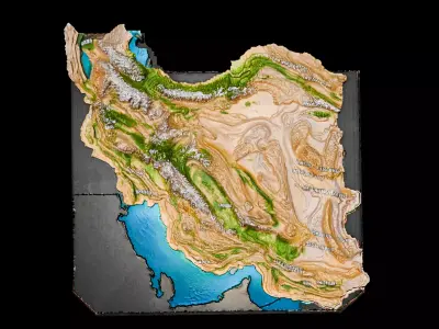 IRAN 3d Low-poly 3D model