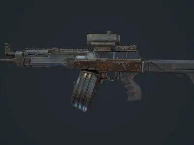AK 12 M Low-poly 3D model