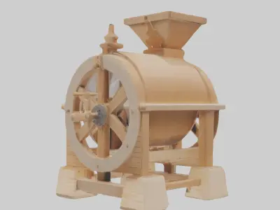 Grainmill Model Low-poly 3D model