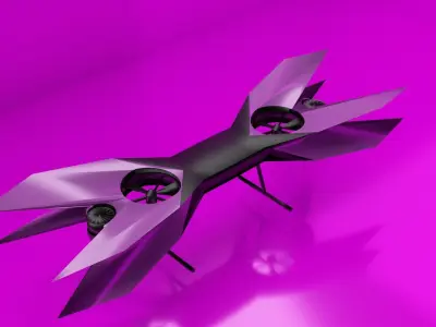 Xblade Hoverboard Low-poly 3D model