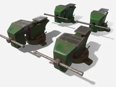 Hand Vice Low-poly 3D model