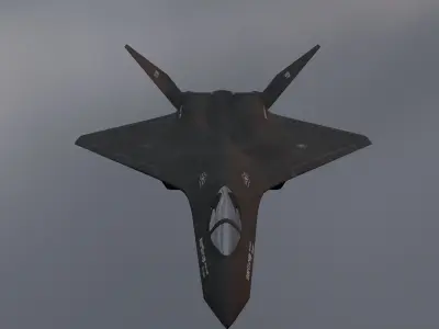 YF-23 black widow II Free low-poly 3D model