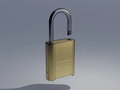 Lock 4K Realistic Low-poly 3D model
