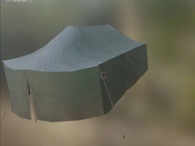 FABIRC TENT Low-poly 3D model