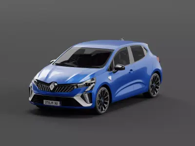 Renault Clio 2024 Free low-poly 3D model