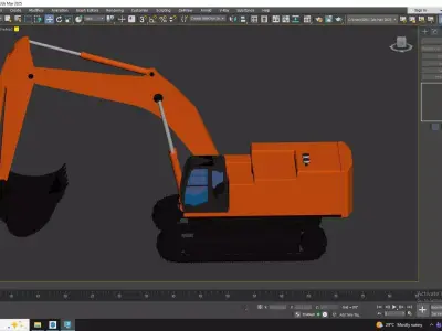 Excavator Mining ZX870 Low-poly 3D model