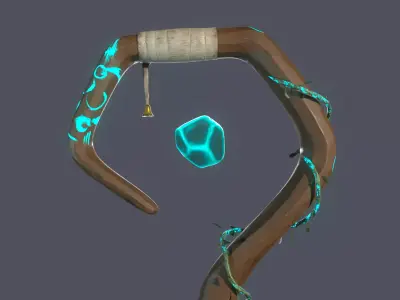 Runic Wand v2 - Stylized 3D Model Low-poly 3D model