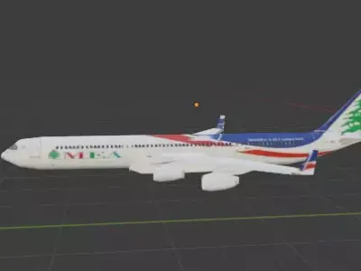 a340 cedar jets concept livery Free 3D model
