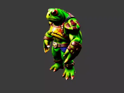 Iguana Man Low-poly 3D model purchase