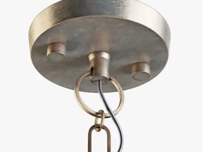 Emerson 1-light single globe pendant-bronse 3D model