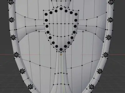 Cross Shield Low-poly 3D model
