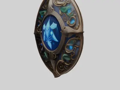 Arcane Guardian Shield Mystic 3D Asset  3D model