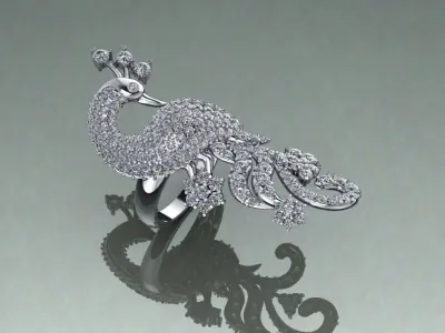 Ring Peacocks  3D print model